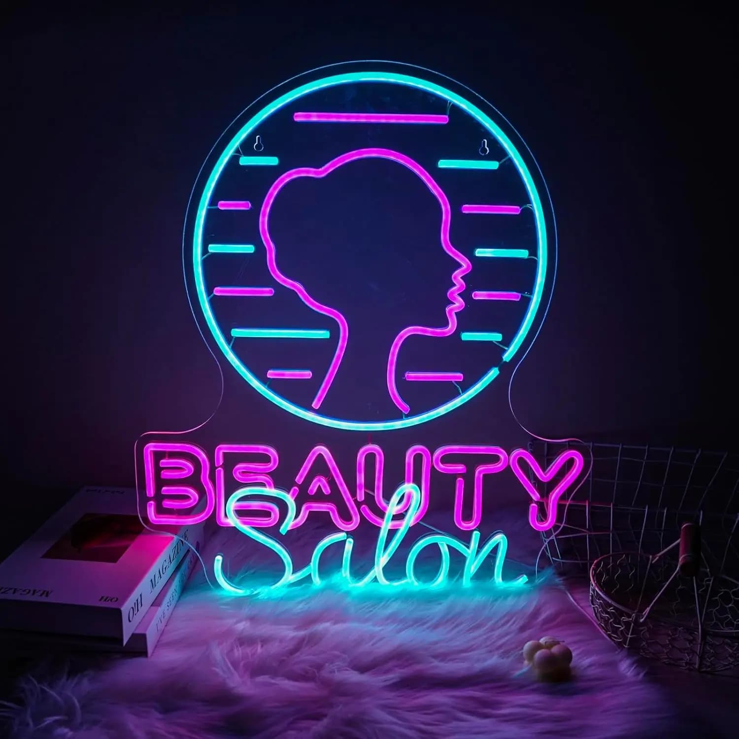 Grandi insegne al Neon del salone di bellezza LED Neon Light Sign Light Up insegne al Neon per il salone di bellezza del barbiere Make Up Lashes Nail Decor