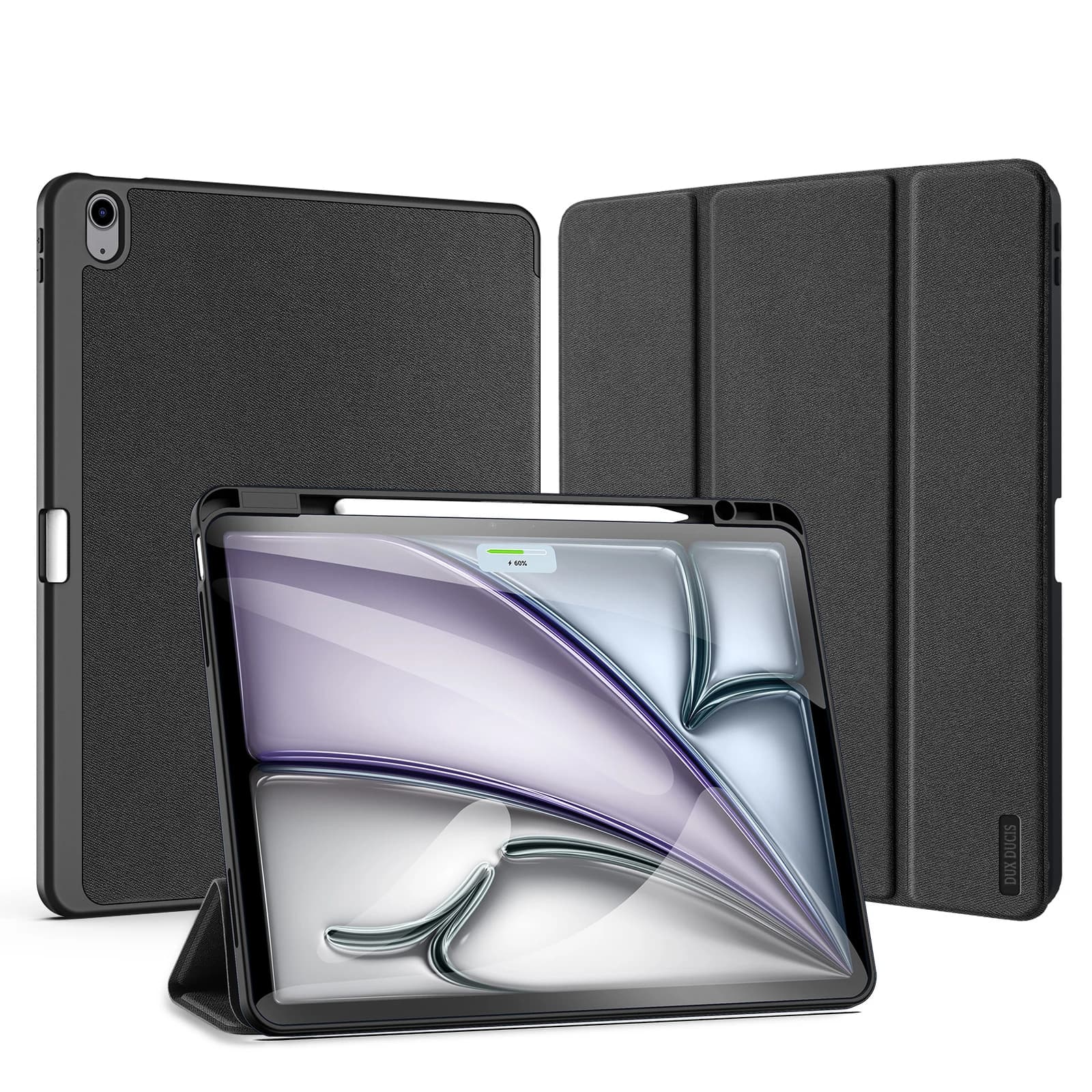 Custodia per tablet DUX DUCIS con supporto a tre ante per iPad Pro 11 iPad Air 13 Mini 6/7 iPad10/11 2025 con supporto per penna stilo e sveglia automatica