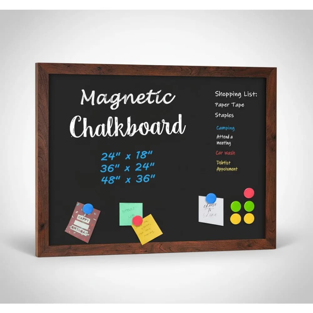 Lavagna magnetica grande 24x36 Lavagna rustica Decorazione da parete Cucina Ufficio Casa Scuola Menu Board con pennarelli Magneti