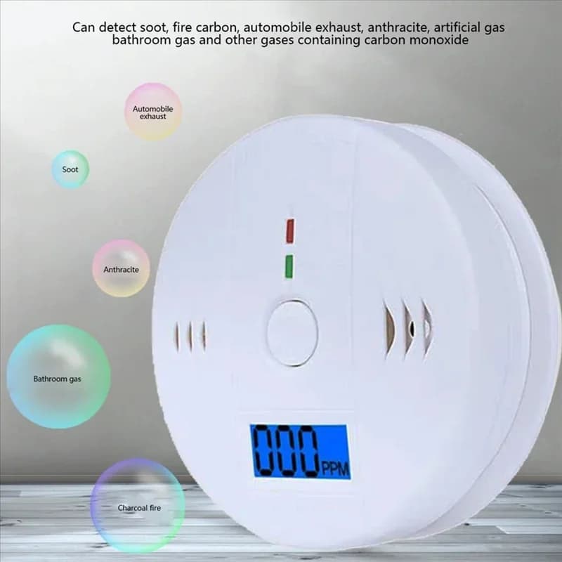 Allarme monossido di carbonio APPLIA con display LCD Avviso antincendio domestico Rilevatore di perdite di gas tossici Rilevatore di co Rilevatore di allarme