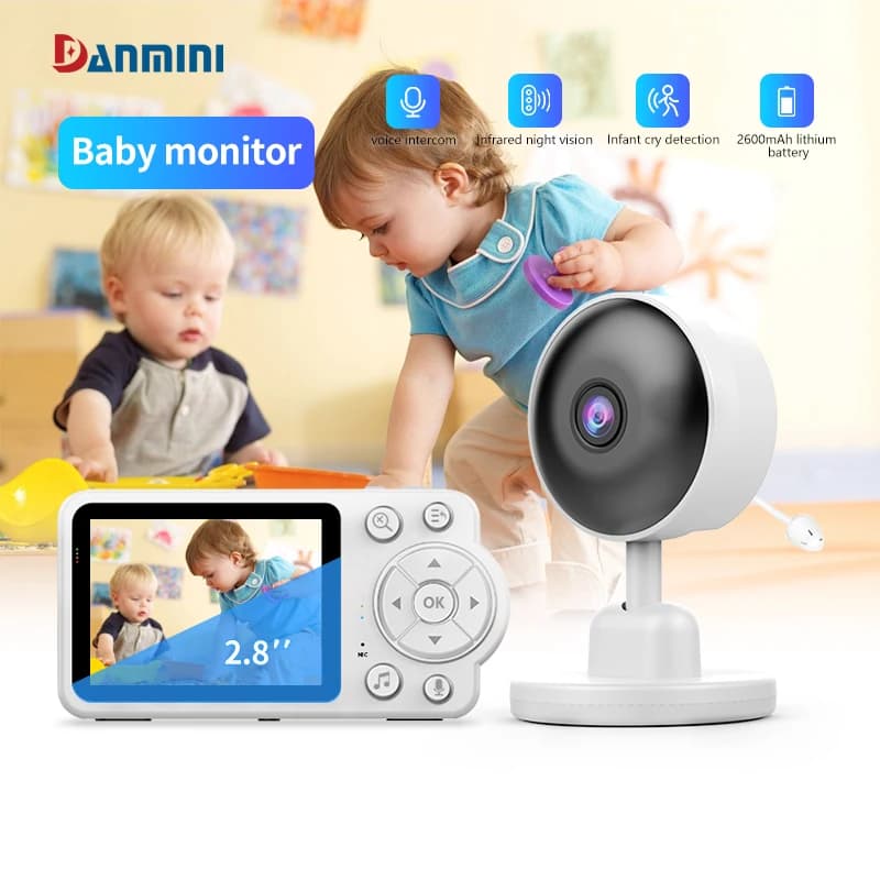 Baby monitor audio bidirezionale citofono vocale visione notturna a infrarossi telecamera per bambini con protezione di sicurezza per videosorveglianza monitor