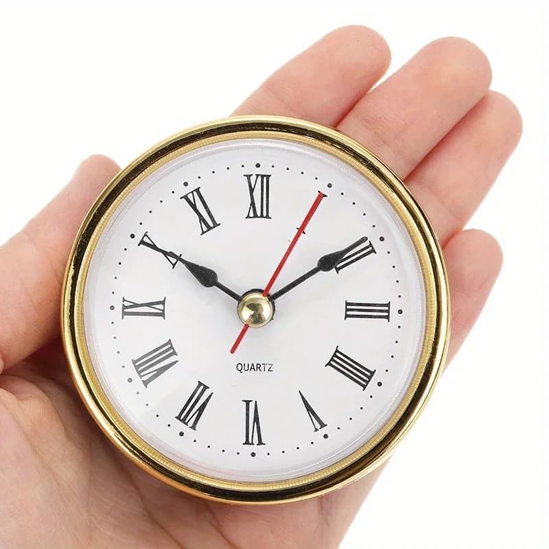 2-1/2 "(65mm) orologio classico movimento al quarzo artigianale orologi rotondi inserto testa numero romano/arabo fai da te piccolo orologio