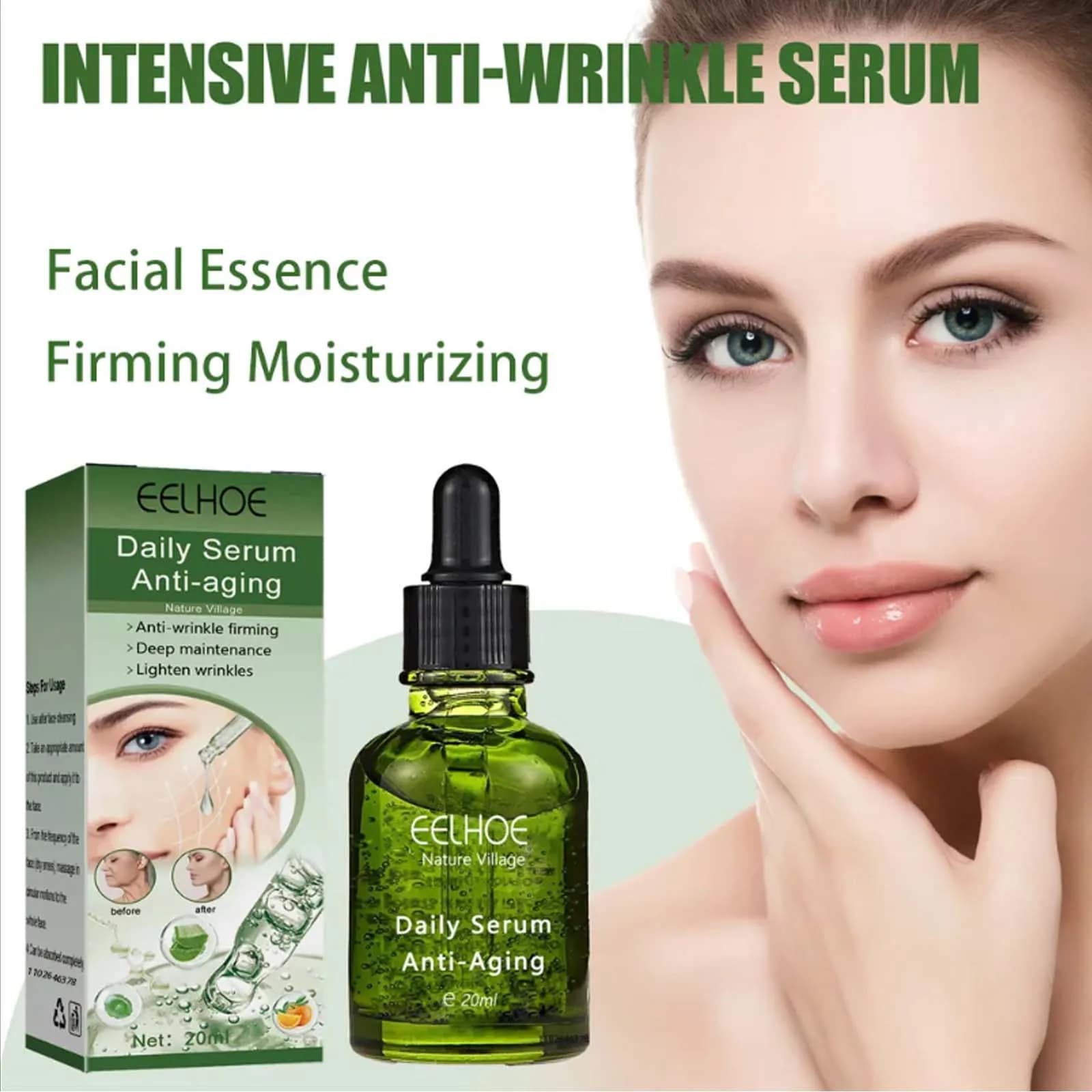 Siero quotidiano Lifting Rassodante Pelle Dissolvenza Linea sottile Rughe Essenza Restringimento dei pori Schiarente Idratante Nutriente Cura della pelle