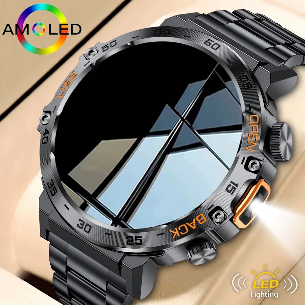 LIGE Nuovo Smart Watch Uomo 1.53 pollici 360*360 HD Full Touch Screen Frequenza cardiaca Salute Smartwatch Uomo 100 + Modalità Sport Fitness Tracker