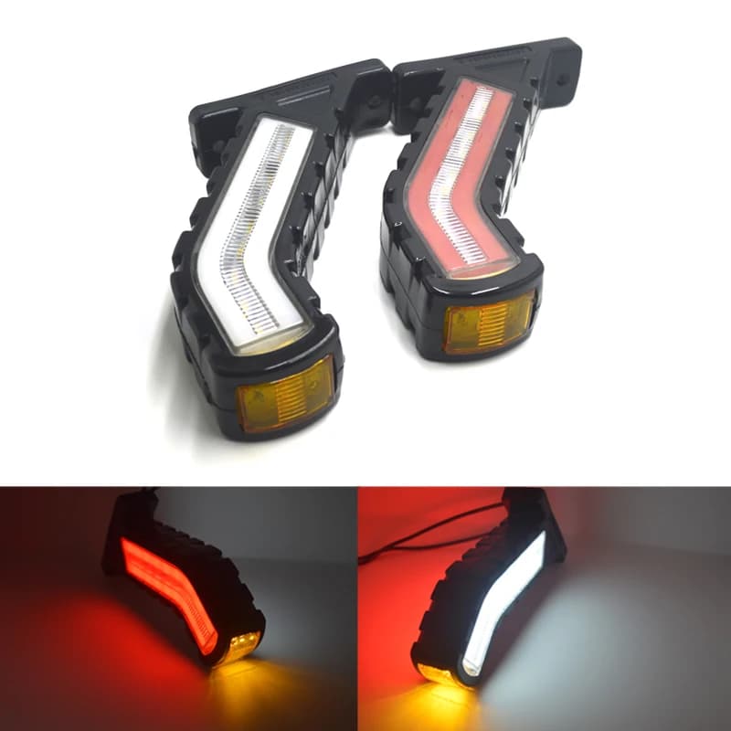2 Pezzi Nuovi Arrivi Luci LED Impermeabili per Rimorchio, Luci di Posizione Laterali a 3 Lati, Illuminazione Neon, Lampada Laterale per Rimorchio