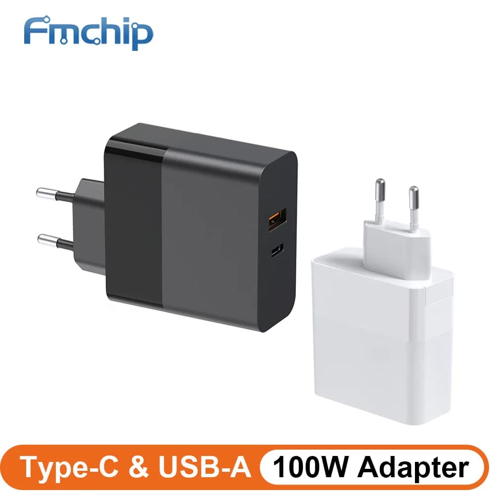 FMchip TS101 HS02 100W GAN PD Adattatore Tipo-C Caricatore di alimentazione QC3.0 per Adattatore di ricambio per telefono cellulare per saldatore Latop