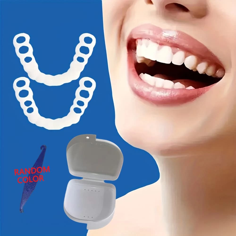 Nuove Faccette Dentali Temporanee Sbiancanti, Copertura per Protesi Riutilizzabile a Scatto, Facile da Installare, Portatile, Ottimo Regalo per Adulti di Tutte le Età H2931