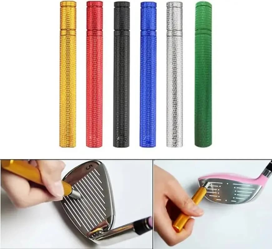 Strumento per affilare le scanalature delle mazze da golf, 4 colori, affilatore per scanalature da golf, regroover a U/V per mazze wedge, strumento per la pulizia delle lame, accessorio