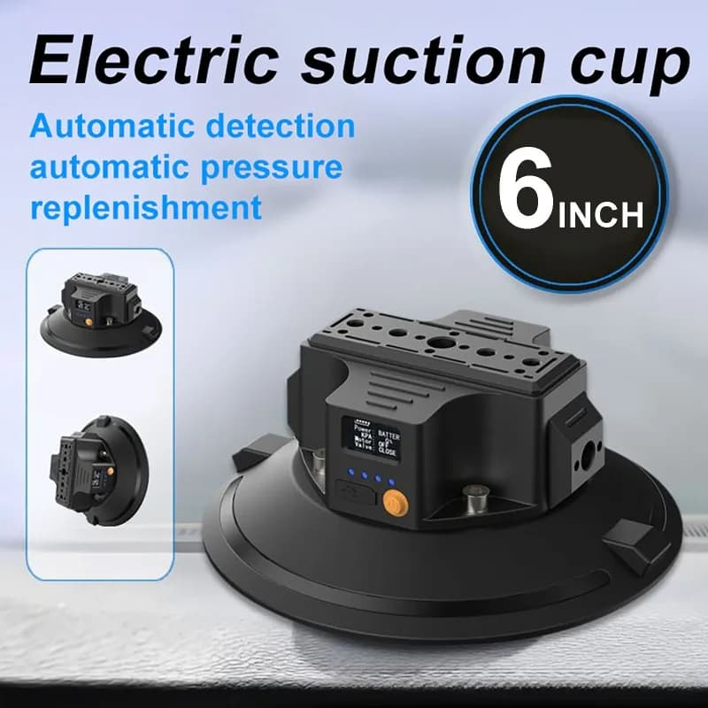 Staffa per tiro con ventosa elettrica per auto rotonda da 3-6 pollici Staffa per ventosa fissa interna ed esterna per videocamera per azione a vuoto