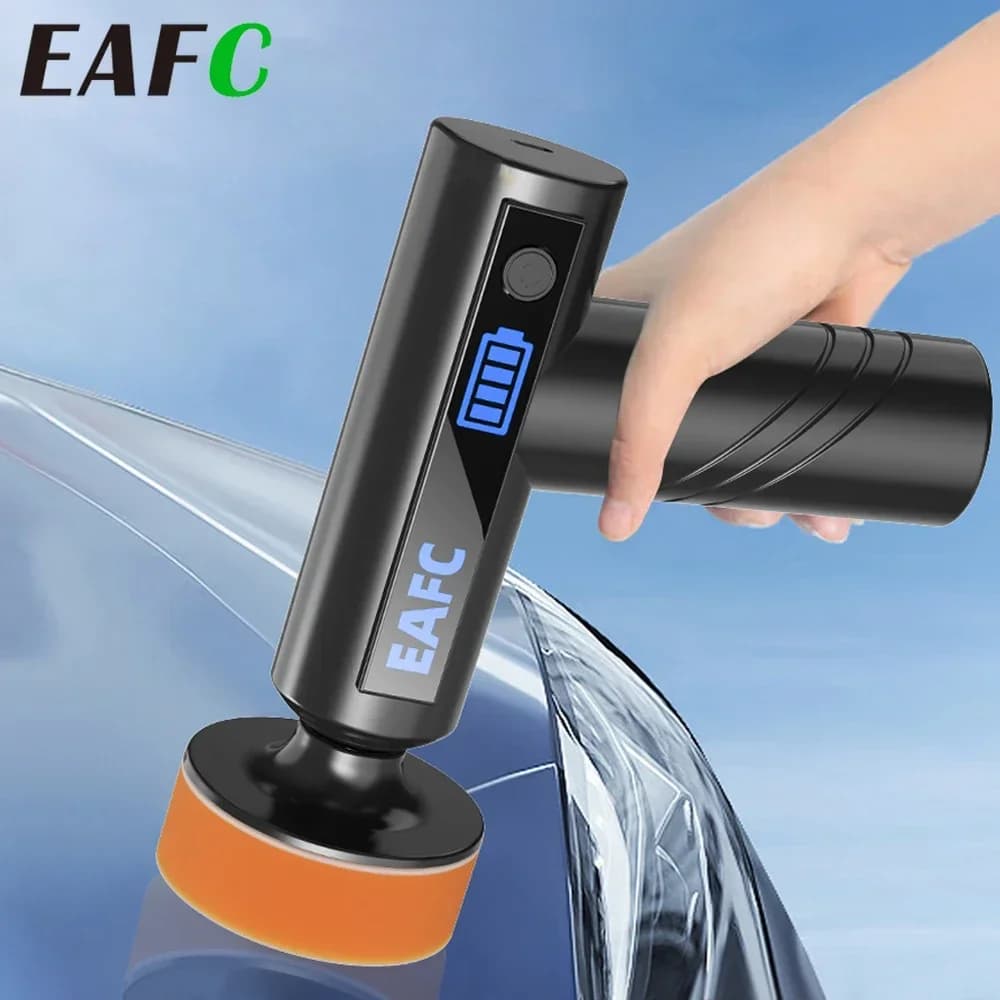 EAFC Wireless Car Polisher Handheld Polisher 4500mAh Car Polishing Waxing Machine Power Tool for Car Body Cleanig Waxing Repair