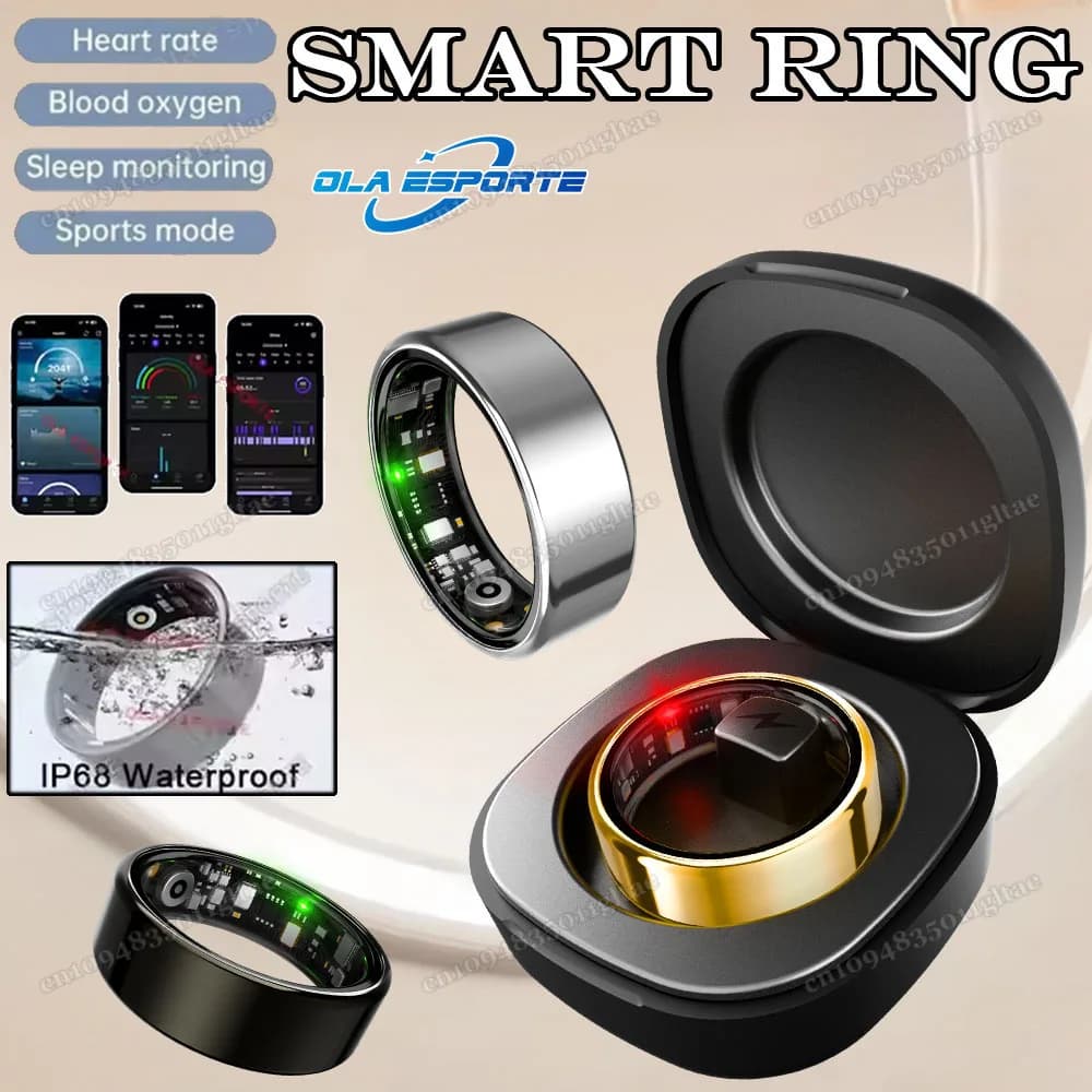 Smart Ring Bluetooth Calling Heart Rate Blood Pressure Monitor Man Woman Smartring 5ATM Waterproof Multi Sports Ring 2025