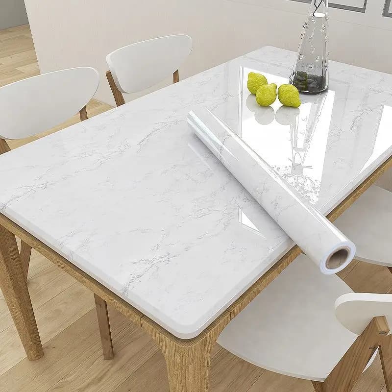 Adesivi da tavolo Carta da parati autoadesiva impermeabile resistente all'olio con motivo in marmo Adesivo per ristrutturazione desktop Cucina Bagno