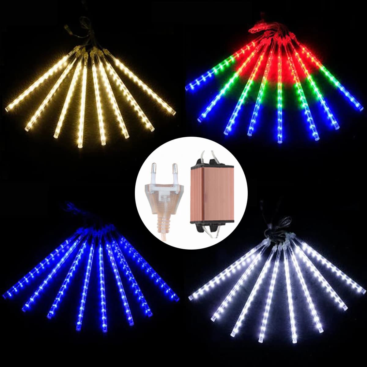 LED pioggia di meteoriti tubo di pioggia luci della stringa ghirlanda di fata per la decorazione della festa nel patio dell'albero di nozze del giardino di Capodanno