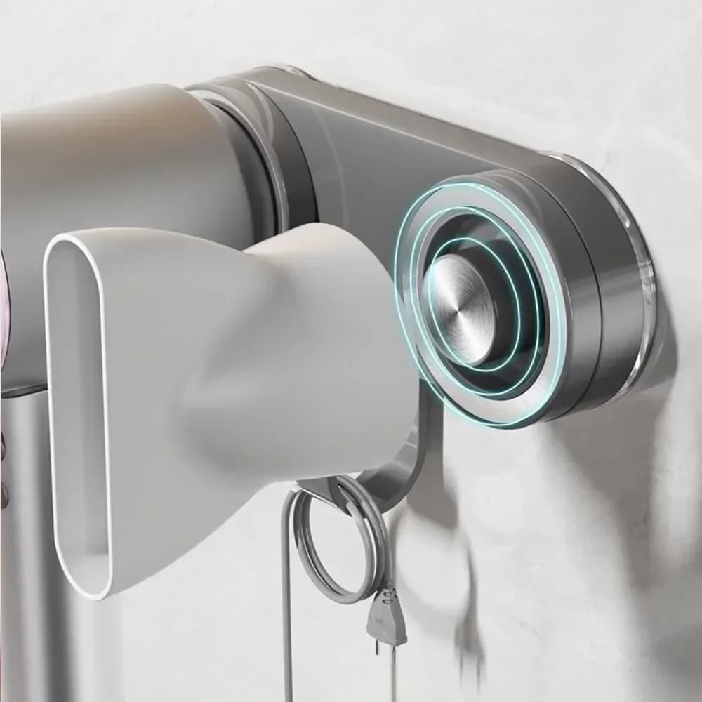 Rack with perforation suction cup for hairdryer with magnetic suction Better than traditional shelves