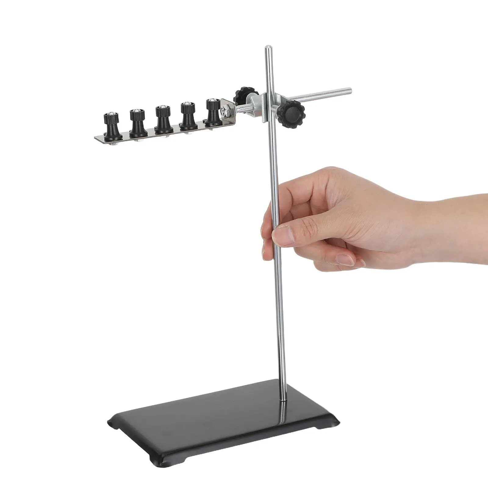 Kit di Oscillazione Fisica: Set a Pendolo Singolo con 5 Sfere Regolabili, Supporto in Metallo e Base Stabile per Esperimenti di Meccanica in Classe