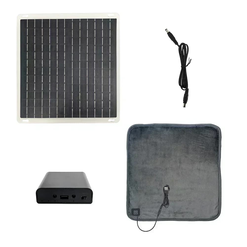 Coperta elettrica solare da 10 W 5 V, tappetino per sedia fotovoltaico, tappetino per animali riscaldato invernale per accessori per il miglioramento della casa