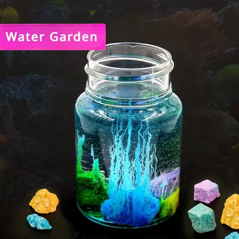 1pc DIY Magic Garden Sodium Silicate Growth Stones Kit, Crystal Garden Science Experiment for Car Decor, Plastic Material