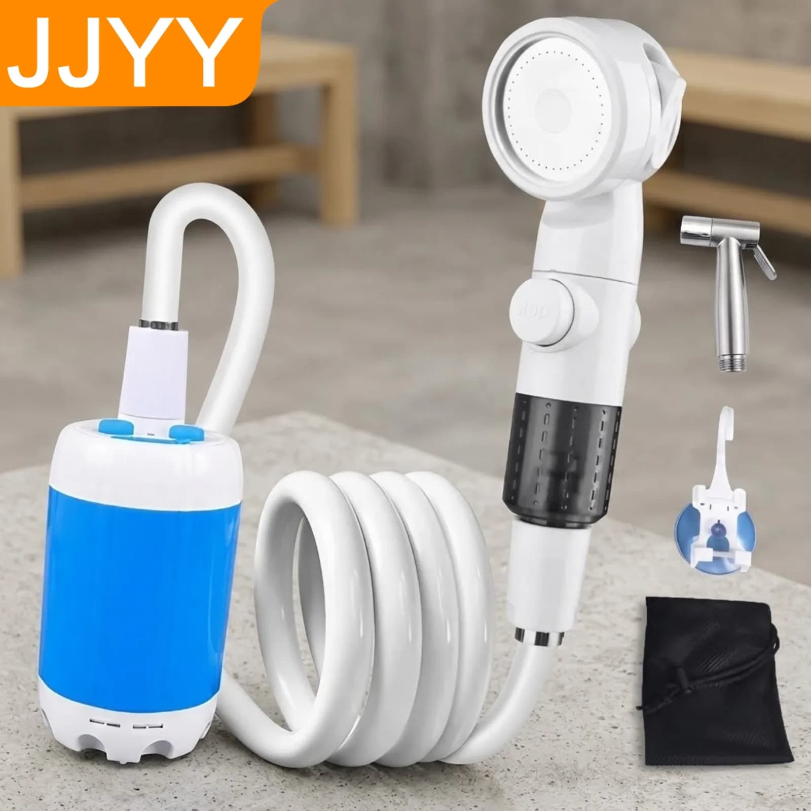 Outdoor Shower, Compact Handheld Rechargeable Gentle Shower Stream, shower pump,Portable outdoor car washing, Flower watering, Apartment bathing tools