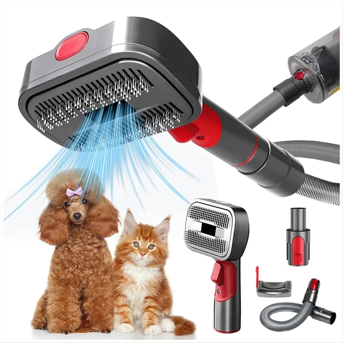 A13I Pet Toiletry Kit for Dyson Vacuum V7 V8 V10 V11 V12 V15, brush attachment for dog grooming, dog hair grooming tools