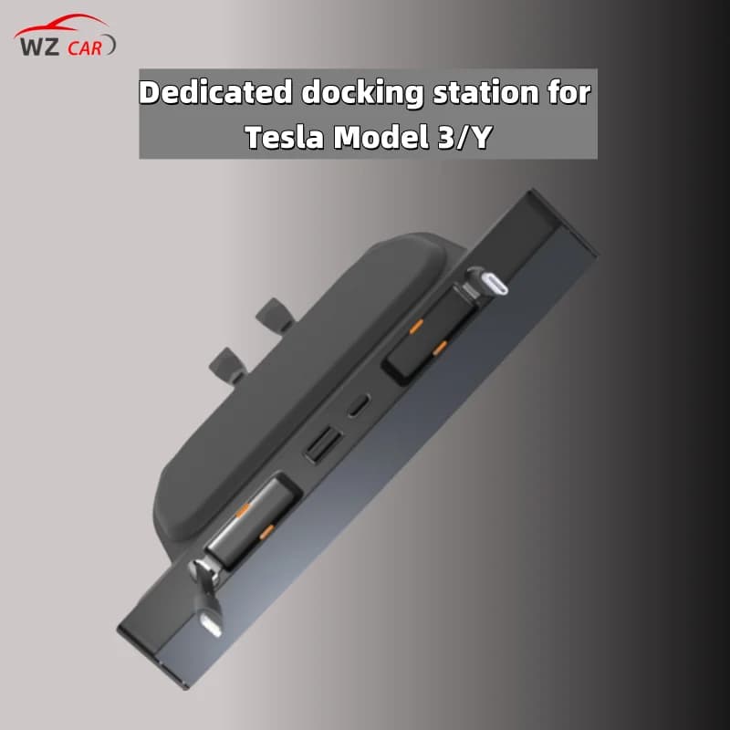Docking station hub per docking station di controllo centrale Tesla Model 3/Y con cavo retrattile porta USB per caricabatterie rapido