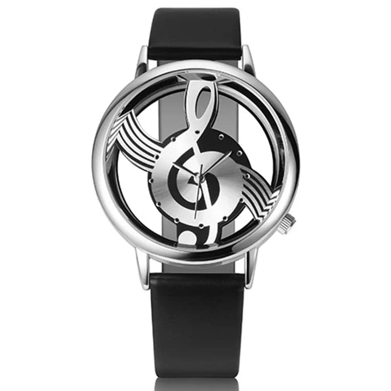 Women's Watches Luxury Fashion Music Note Watch noble Leather Strap Waterproof Quartz Reloj Mujer Men's Watches Relogio Hot Salling