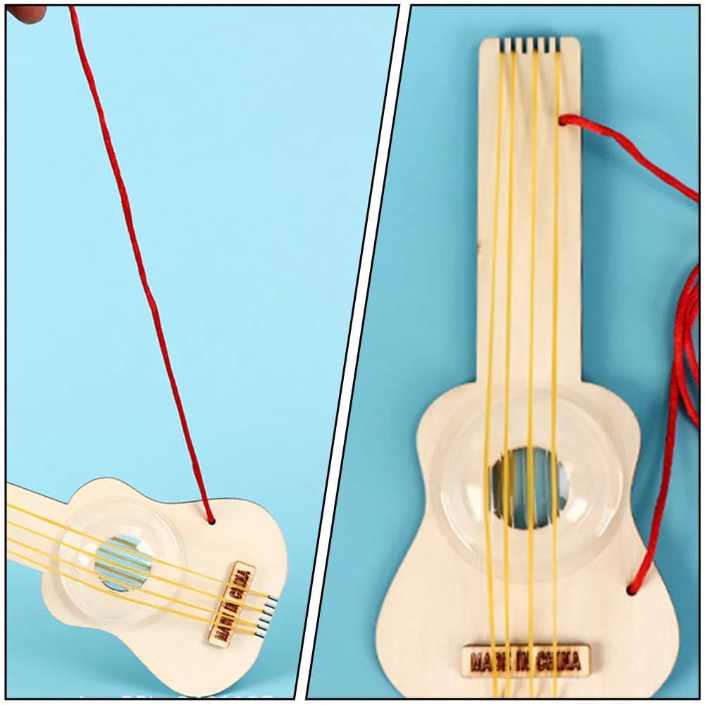 4 Set Kit Ukulele in Legno Fai-da-Te Non Finito, Materiale per Assemblaggio Artigianale per Bambini e Adulti, Decorazione Casa e Ufficio, Educativo