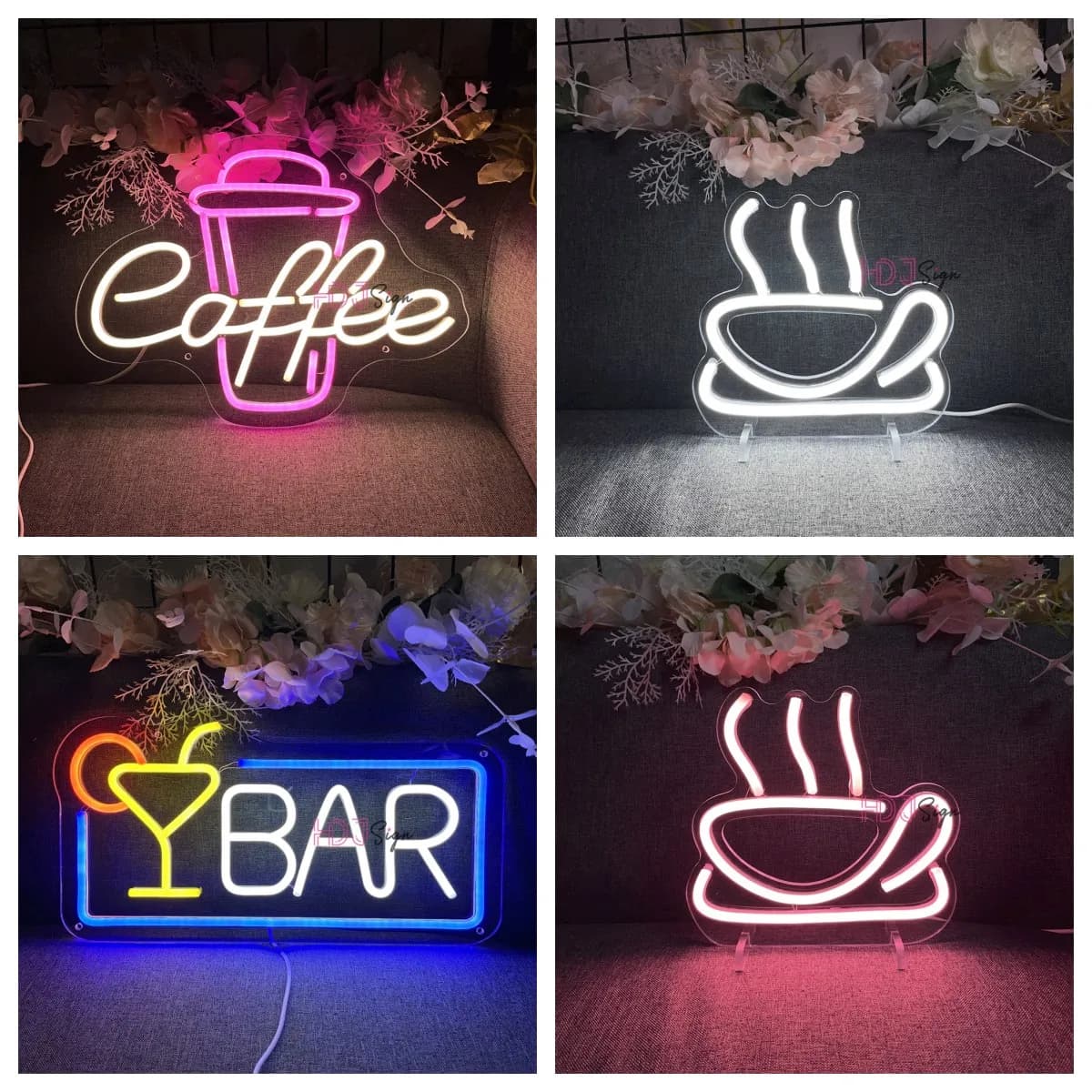 Caffè Neon Led Insegna Decorazione da parete Bar Cafe Luci al neon Insegna Decorazione Camera da letto per camera Caffetteria Bar Ristorante Lampade al neon