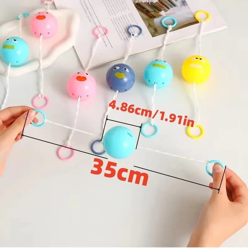 2 Pezzi Giocattolo Luminoso a Forma di Sfera con Fischietto - Corda da Tirare per Far Gire il Volano Luminoso, Creativo Antistress per Bambini