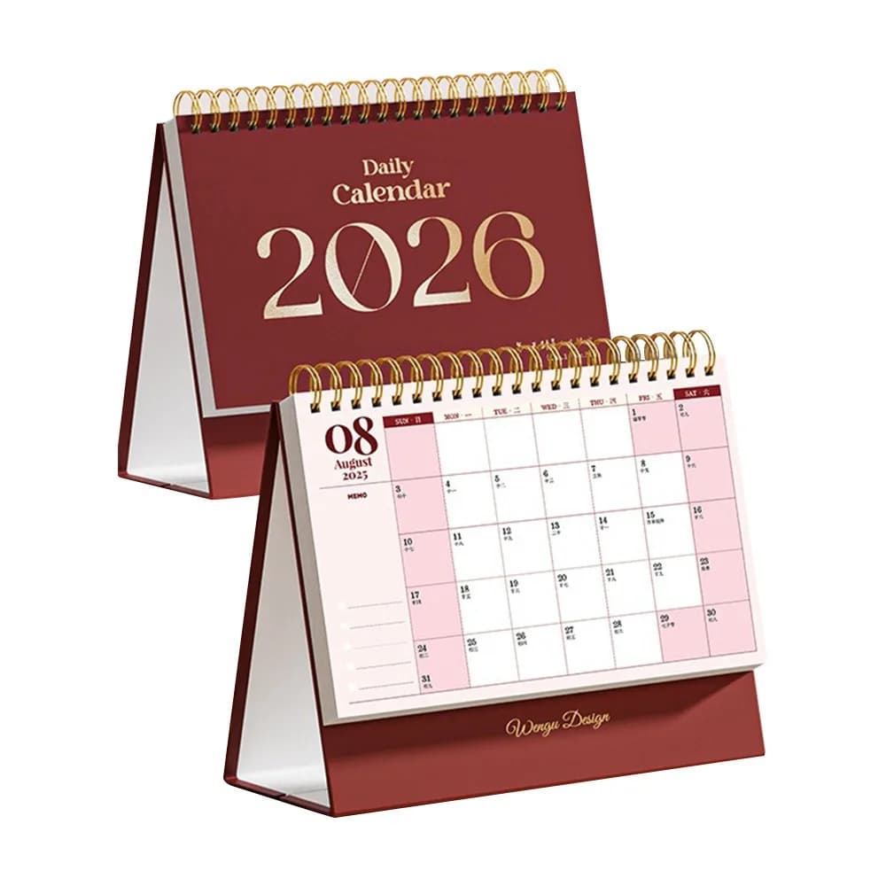Creativo 2026 Calendario cartaceo da tavolo Multifunzione Decorazioni per la casa Planner Scheduler Notebook Agenda annuale Organizzatore