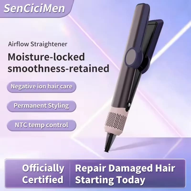 Professional 2-in-1 Plate and Hair Dryer, Styling Tool with Negative Ions, Straightening Plate for Home Use