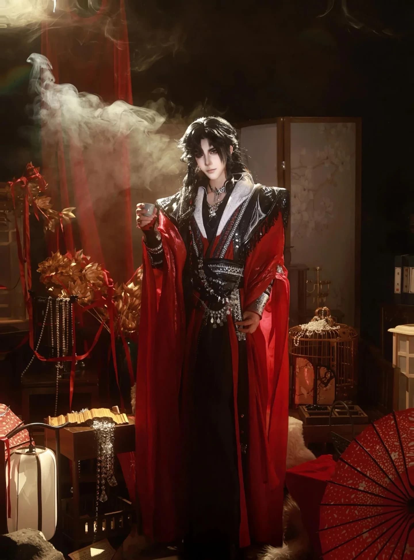Serie TV cinese TGCF Tian Guan Ci Fu Xie Lian Hua Cheng Costume Cosplay Hua Cheng Vestito Cosplay Intrattenimento Musiche E Canzoni Set Completo