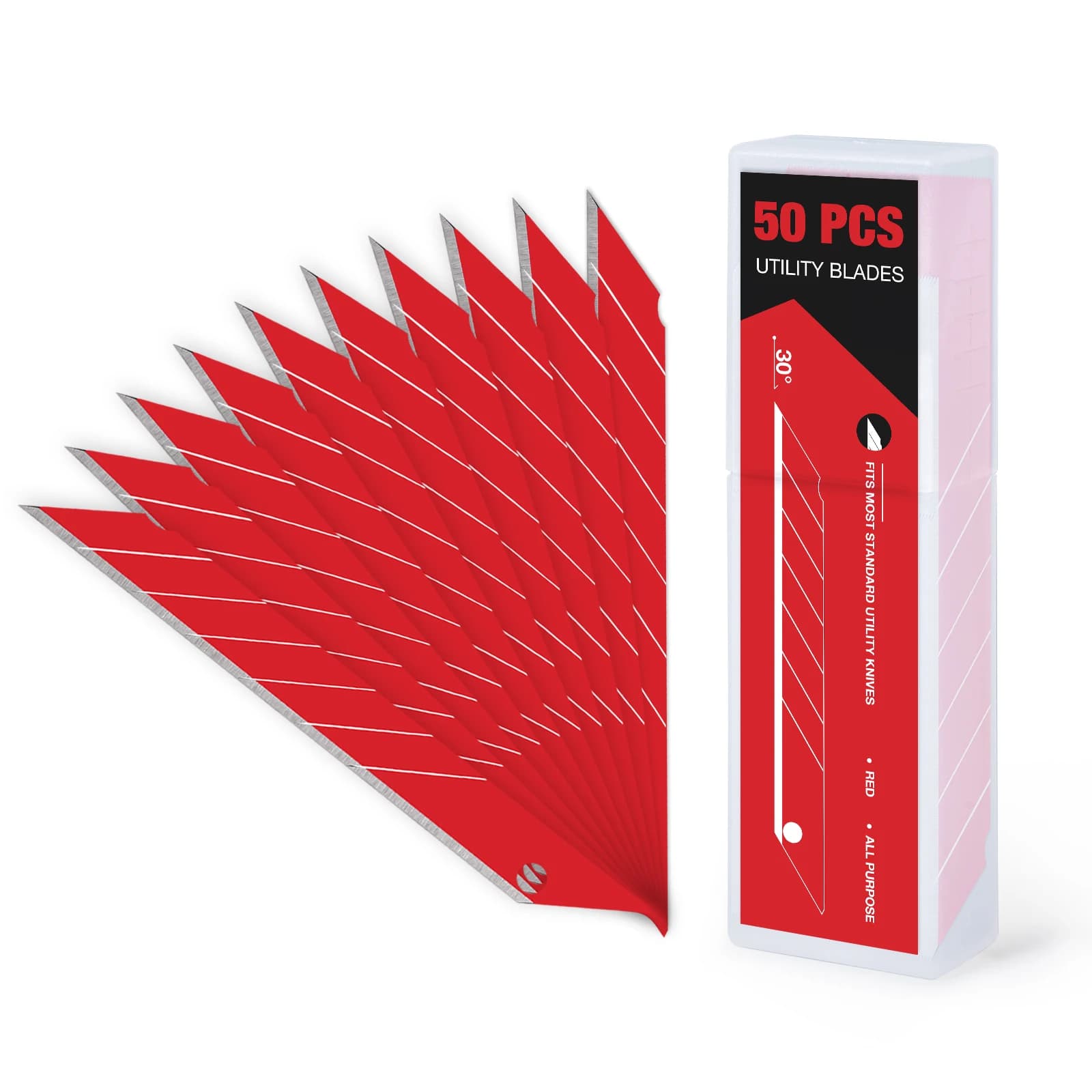 EHDIS 50/100 pz 30 Gradi Snap Off Lame di Ricambio Utilità Coltello Taglierina Lama di Ricambio Car Wrap Pellicola Del Vinile Incisione Strumenti di Taglio