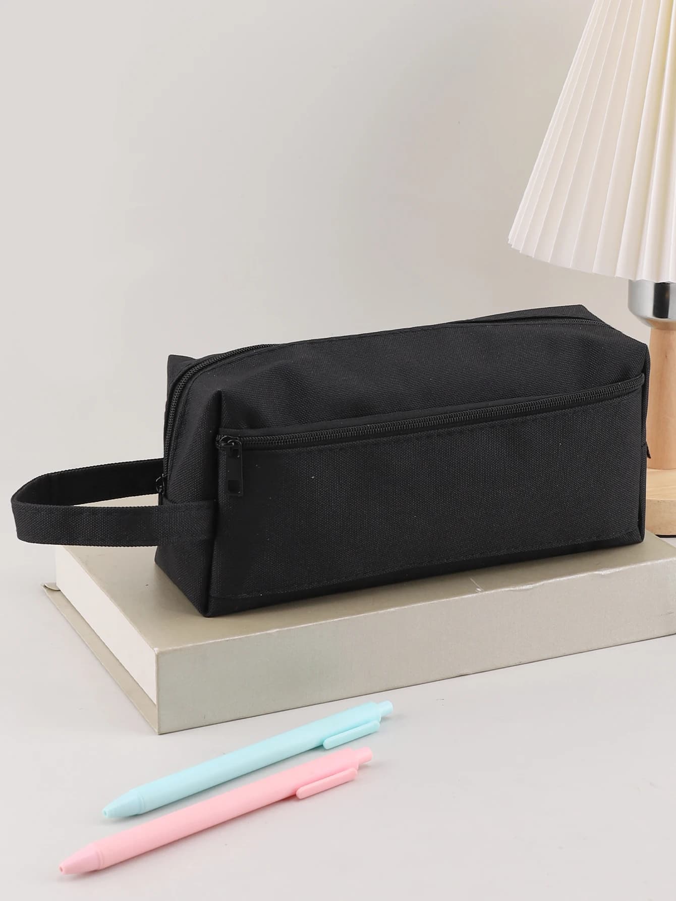 Astuccio in poliestere Astuccio per cancelleria con design a doppia cerniera Astuccio per matite di grande capacità Astuccio regalo per il ritorno a scuola