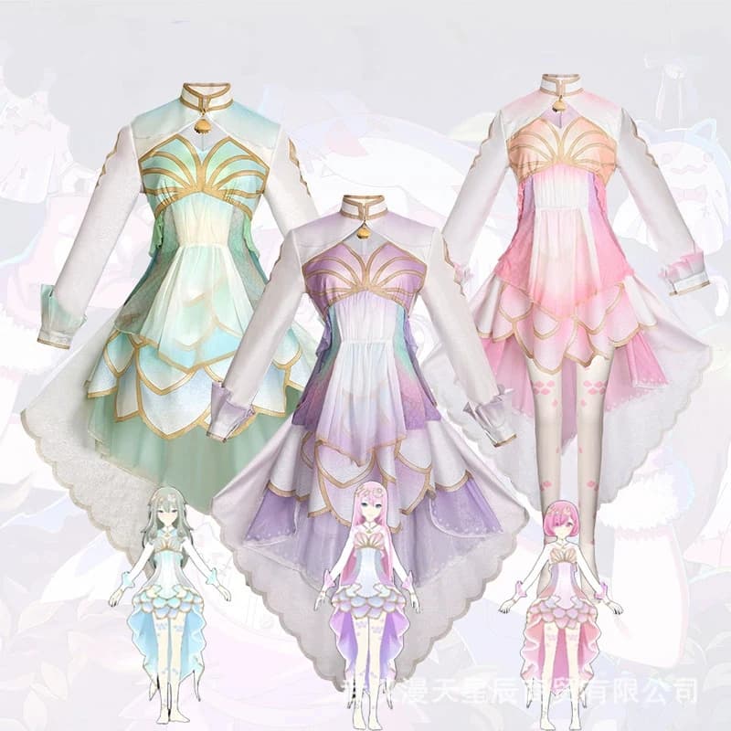 Project Sekai S2 Megurine Luka Costume Cosplay Kusanagi Nene Otori Emu Costume Cosplay Mermaid Princess Lolita Women's Dresses
