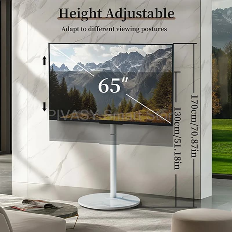 Smart TV Screen Support from 40-75 Inch, Stand with Wheels for Android TV Google, Monitor shelf for Home and Office