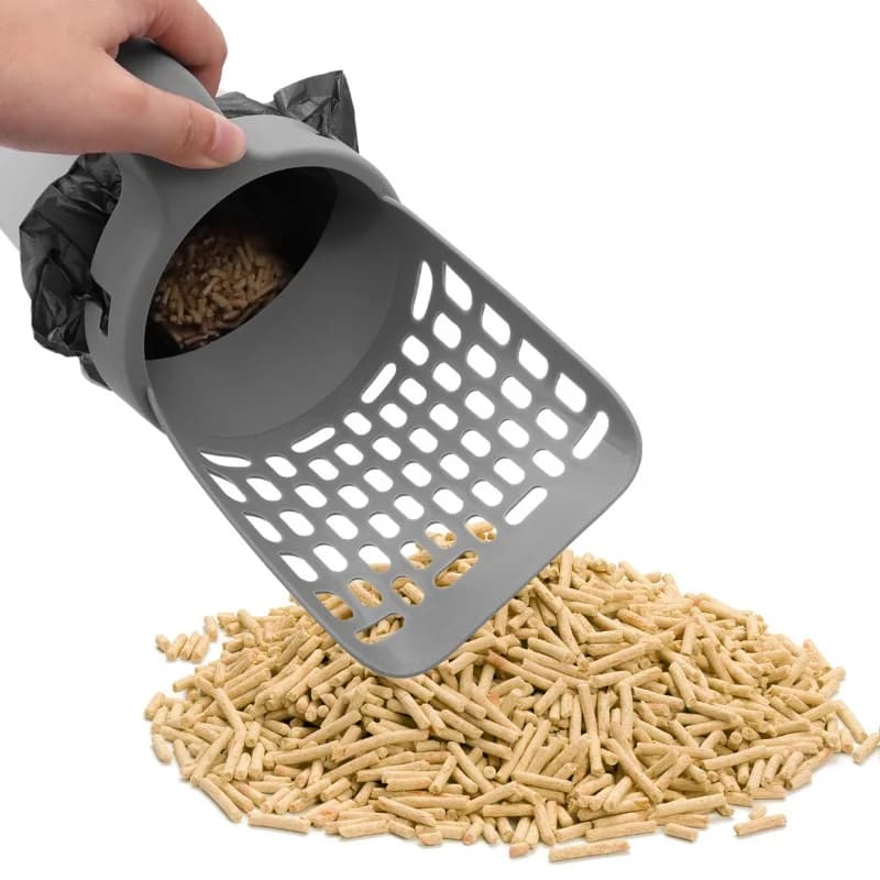 Pala per lettiera per gatti autopulente con borsa di ricarica Toilette per animali domestici Raccoglitore di rifiuti Forniture per gatti Strumento per la pulizia della lettiera