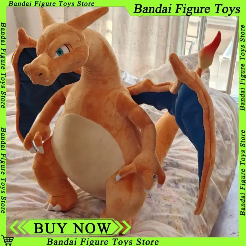 80CM Giant Pokemon Charizard Large Plush Doll Stuffed Toy Orginal Soft Anime Figure Cartoon Collection Home Decor Birthday Gift