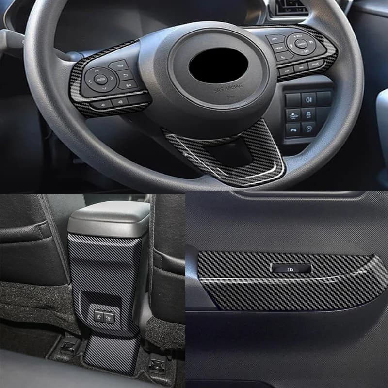 RHD for Toyota Raize A200 2020-2022 2023 ABS Indoor Carbon Accessories Window Switch Gearbox Wheel Cover