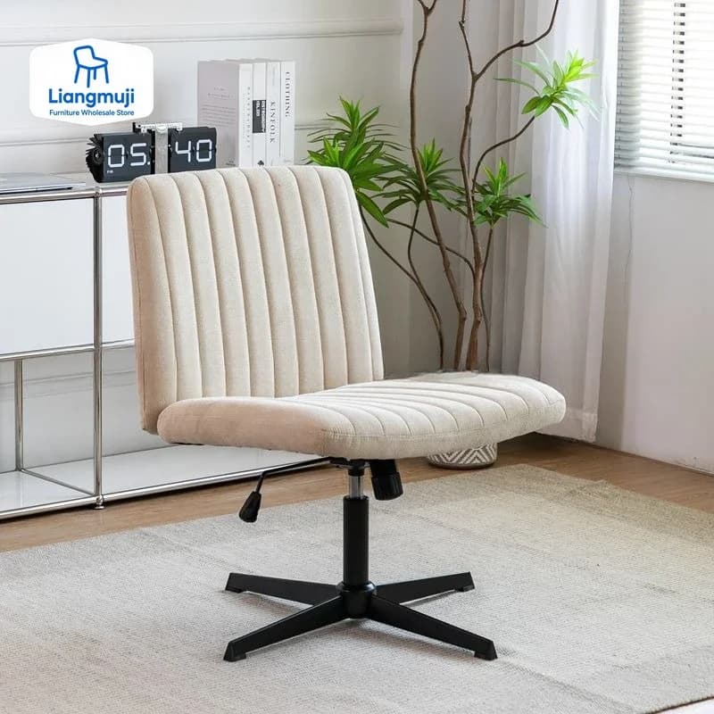 Gamba incrociata Ufficio Soggiorno Scuotere sedili Tavolo ampio senza maniche Può regolare il tavolo da toeletta Sedia da gioco per ufficio Chaise Silla