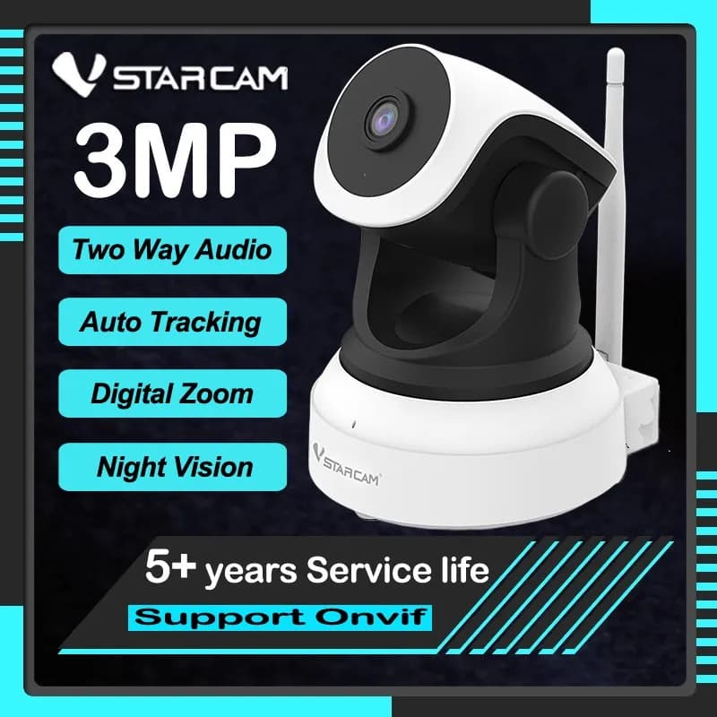 Vstarcam 3MP HD Wireless WiFi IP Camera di Sorveglianza CCTV Telecamera 1080P Sicurezza Domestica IR Visione Notturna PTZ Baby Monitor Telecamera