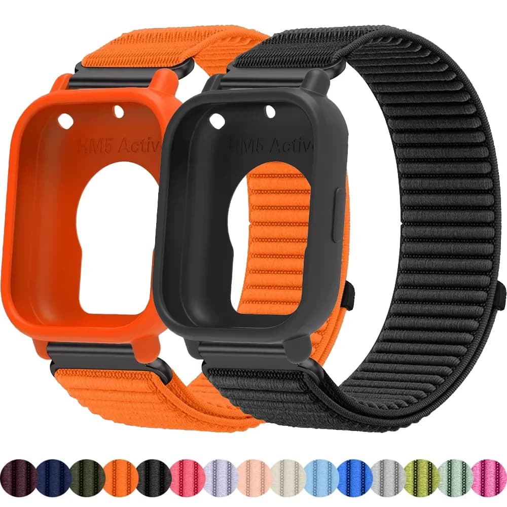 Nylon strap + TPU case for Xiaomi Redmi Watch 5 Lite/5 Active, soft strap, cover protection, spare accessories