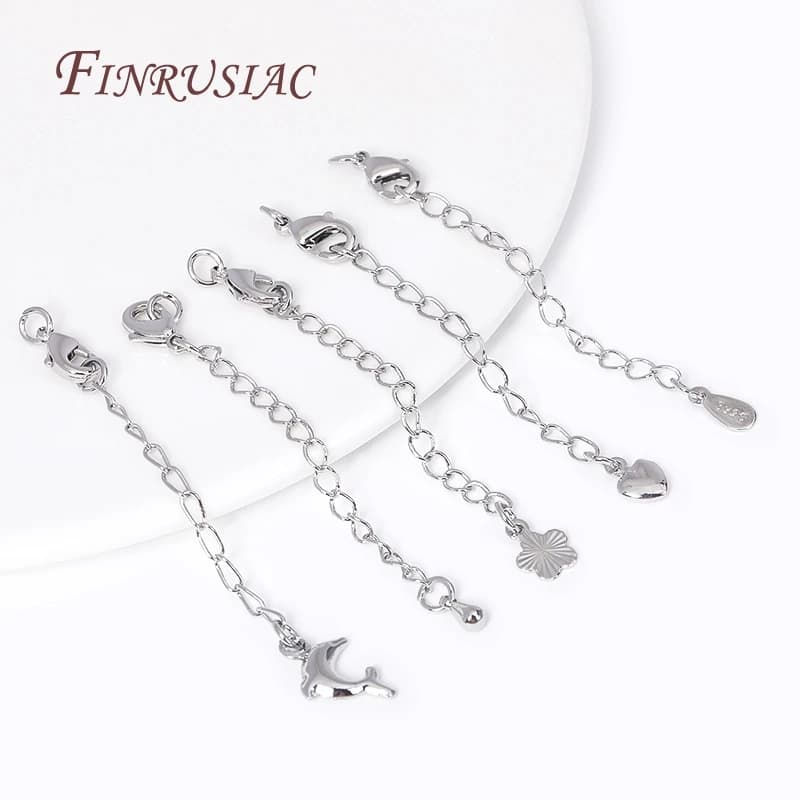 DIY Jewelry Making Findings 18K Gold Plated Brass Extension Chain With Lobster Clasps High Quality Jewelry Accessories