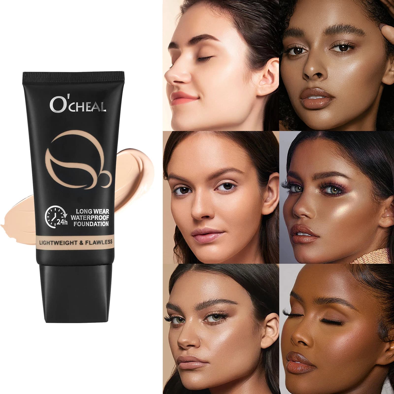 Ocheal 60g Full Cover Background Cream Bronze Long-Term Face Care Matt Transparent Liquid Corrector Cosmetics For Makeup