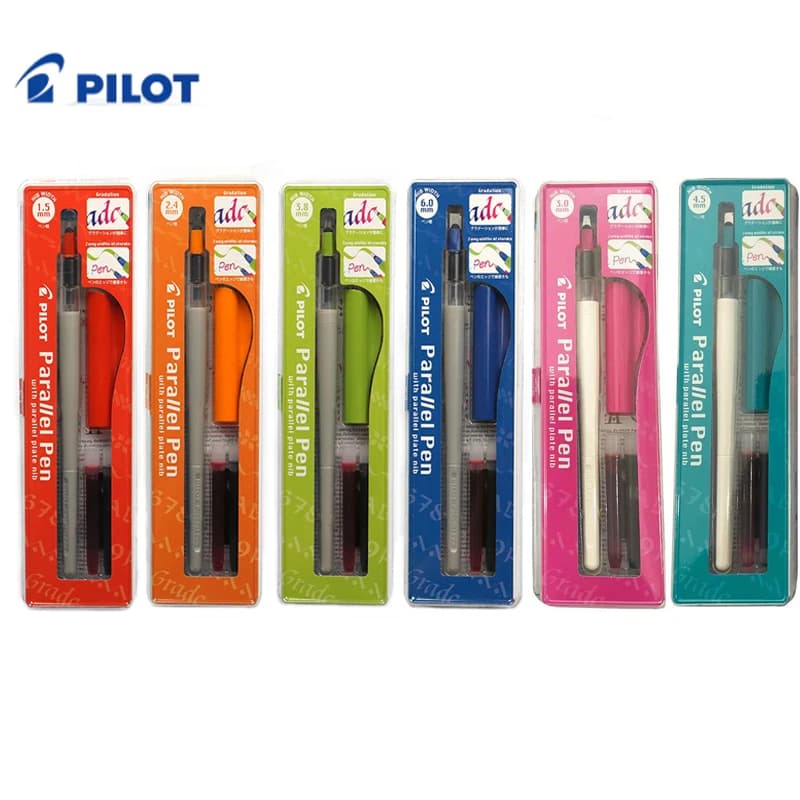 Pilot Colored Ink Parallel Pen 6 Sizes Nib Art Fountain Pen craft Duckbill Tip For Gothic script English font fancy calligraphy
