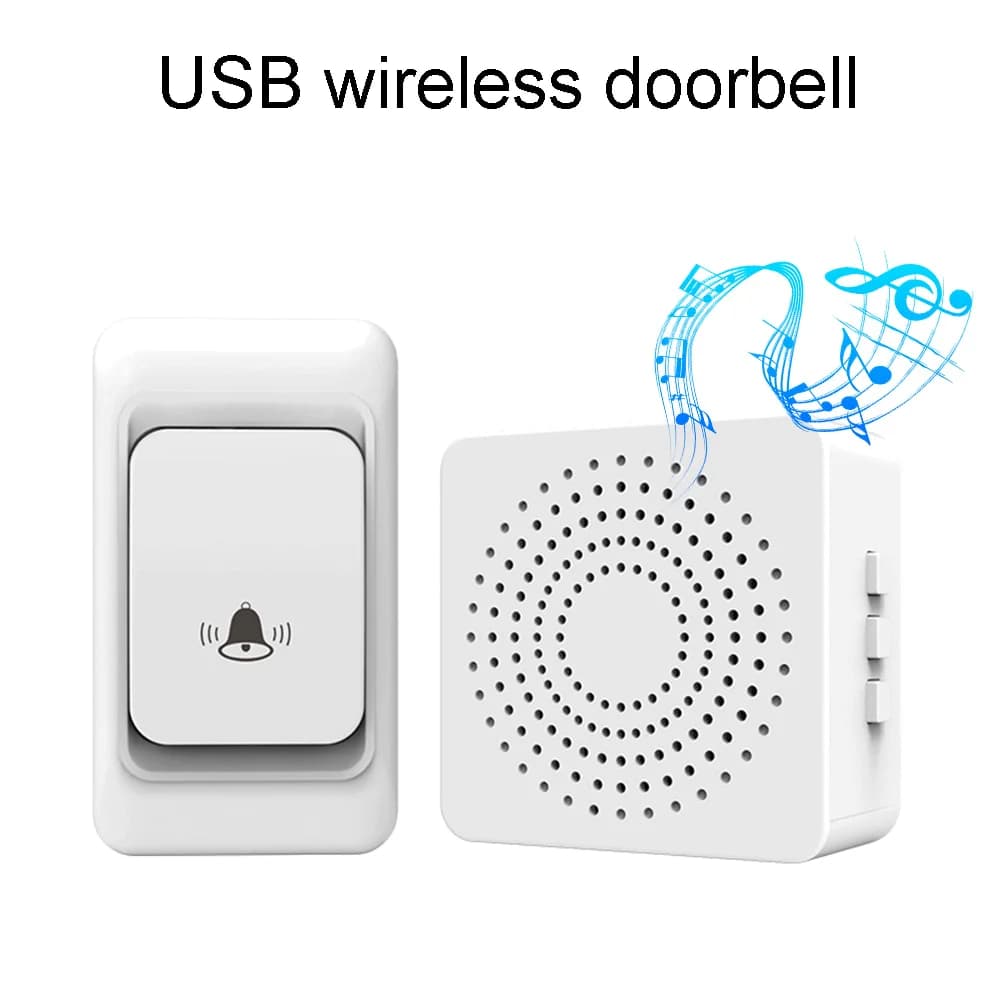 Campanello USB - Campanello wireless intelligente per la casa con telecomando a lungo raggio - Alimentazione USB - Dispositivo di promemoria per anziani