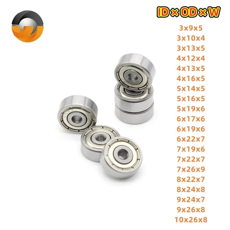 10 Pz/pacco 624ZZ 4x13x5mm Cuscinetto A Sfere In Miniatura 623ZZ 3x10x4 625ZZ 5x16x5 626ZZ 6x19x6 627ZZ 7x22x7 628ZZ 8x24x8 629ZZ 9x26x8