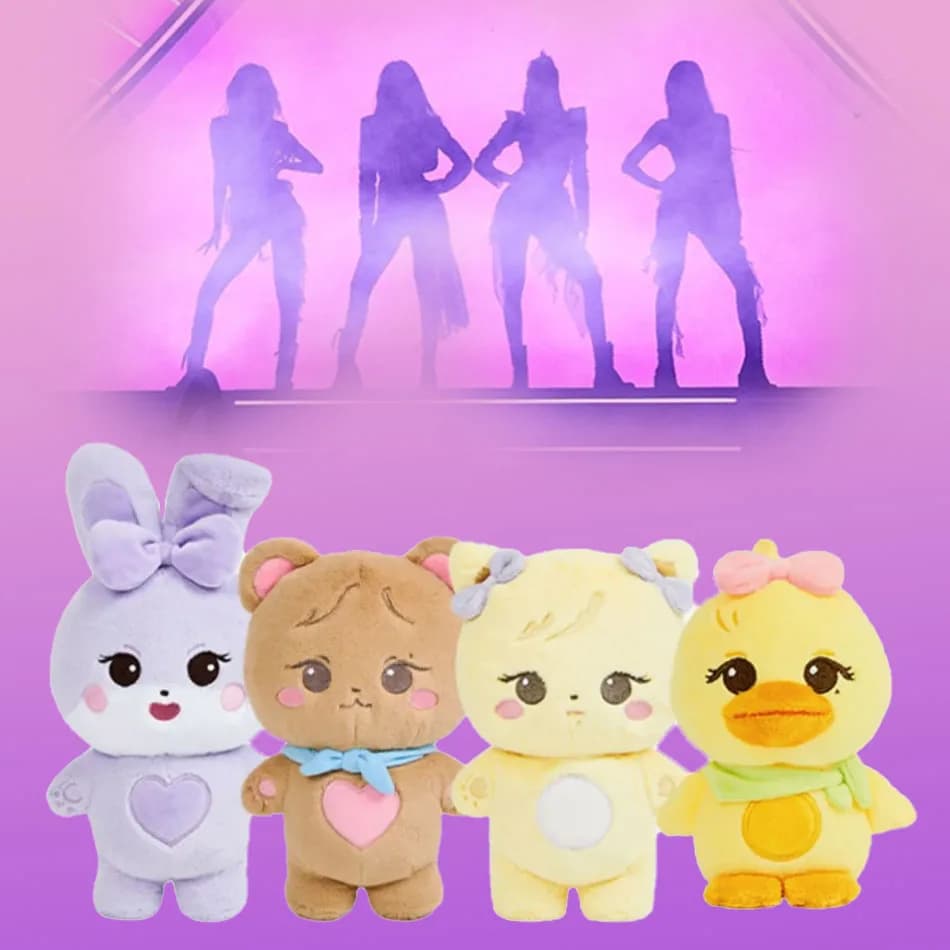 Kpop BORN PINK World Tour Official Plush Dolls - Jennie Lisa Rose Jisoo Stuffed Toys Kawaii Soft Quality Ideal Christmas Gift