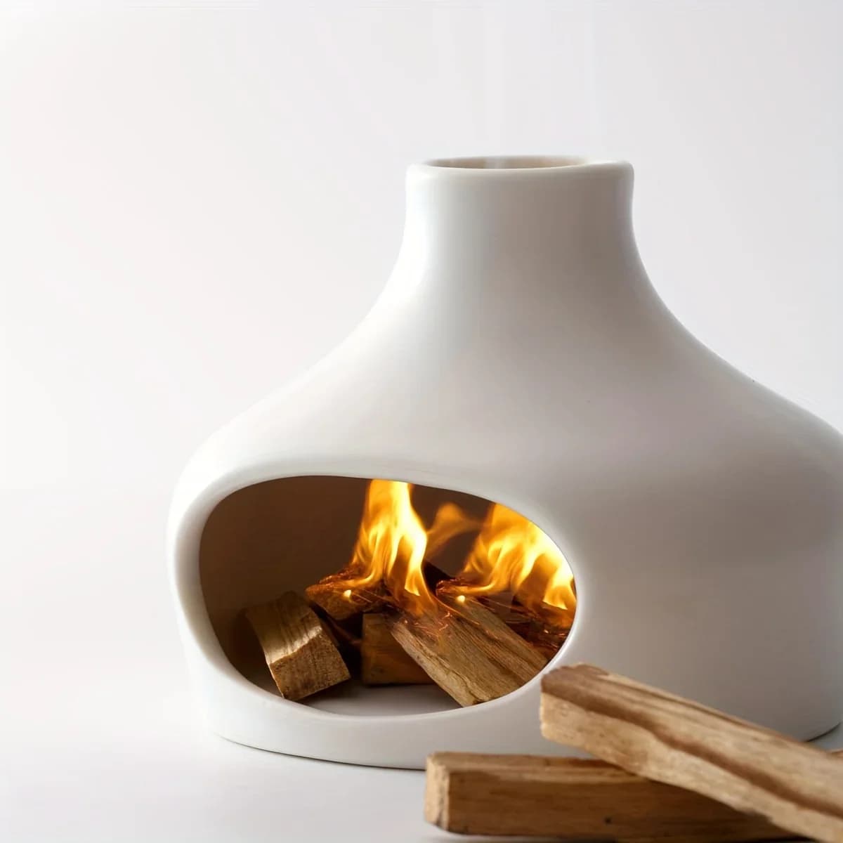 Elegante bruciatore Palo Santo e salvia in ceramica con camino - Perfetto per la meditazione, lo yoga e l'aromaterapia - Regalo ideale per la decorazione della casa