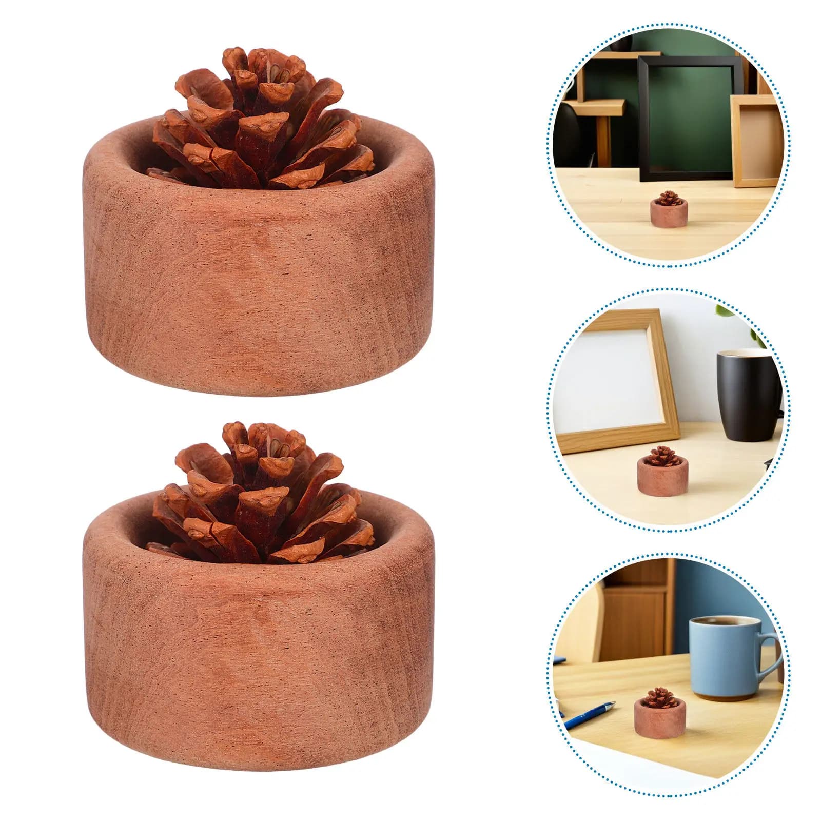 Set di 4 Diffusori Passivi in Legno per Oli Essenziali, Blocchi Aromaterapici in Legno Massiccio per Camera da Letto, Sala Yoga, Soggiorno, 2.4x2.4x1.4 pollici