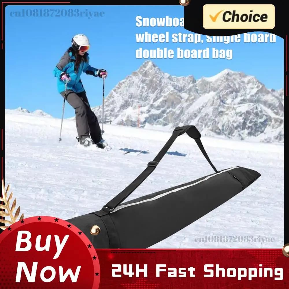 Borsa per snowboard resistente all'usura fino a 194 cm, borsa per riporre attrezzatura da sci invernale, grande capacità, impermeabile, per occhiali da snowboard, guanti